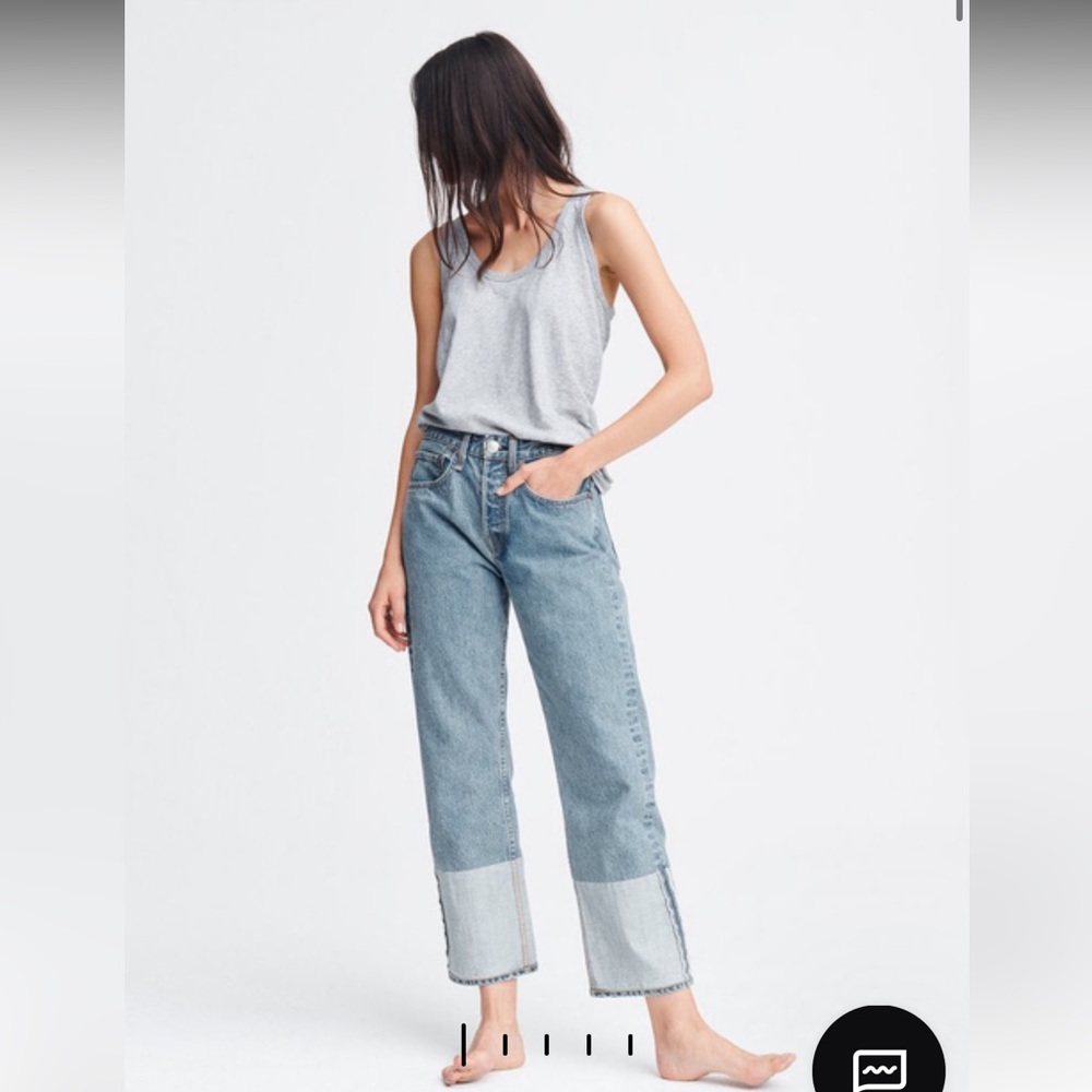 rag & bone Jeans Maya High-rise Ankle Straight Leg color Del Rey